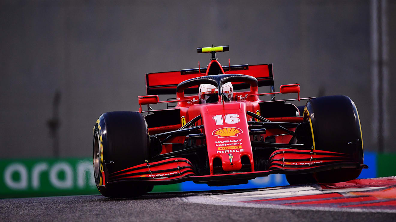 ABU DHABI, UNITED ARAB EMIRATES - DECEMBER 11: Charles Leclerc of Monaco driving the (16) Scuderia Ferrari SF1000 on track during practice ahead of the F1 Grand Prix of Abu Dhabi at Yas Marina Circuit on December 11, 2020 in Abu Dhabi, United Arab Emirates. (Photo by Giuseppe Cacace - Pool/Getty Images)