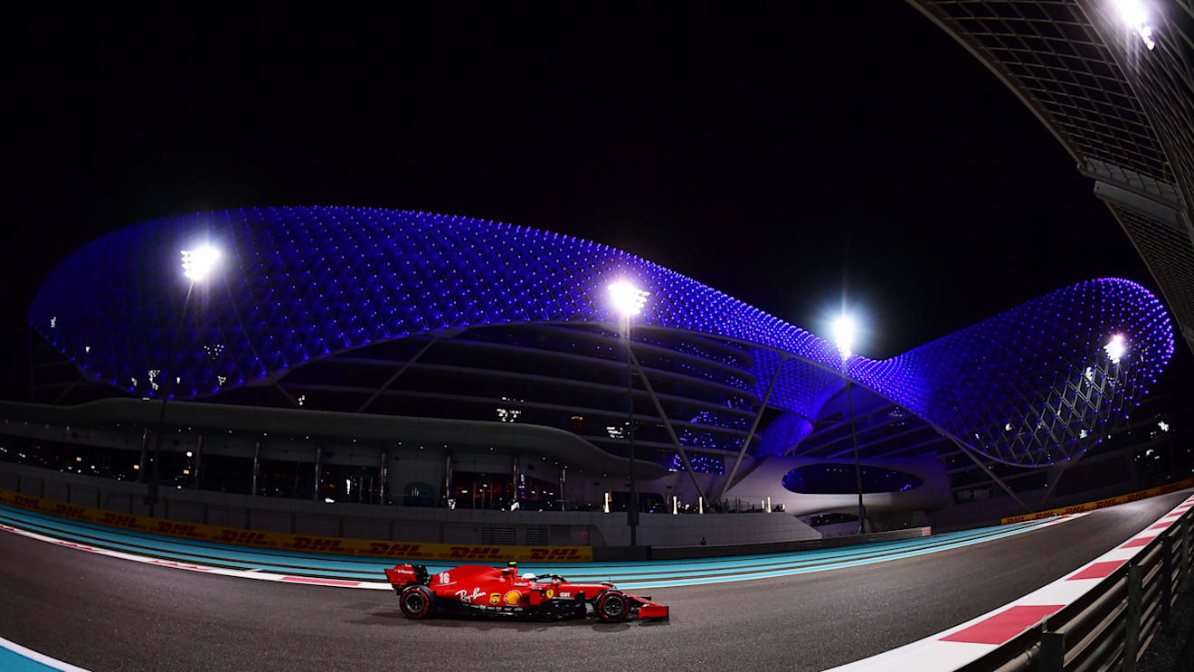 ABU DHABI, UNITED ARAB EMIRATES - DECEMBER 11: Charles Leclerc of Monaco driving the (16) Scuderia Ferrari SF1000 on track during practice ahead of the F1 Grand Prix of Abu Dhabi at Yas Marina Circuit on December 11, 2020 in Abu Dhabi, United Arab Emirates. (Photo by Giuseppe Cacace - Pool/Getty Images)