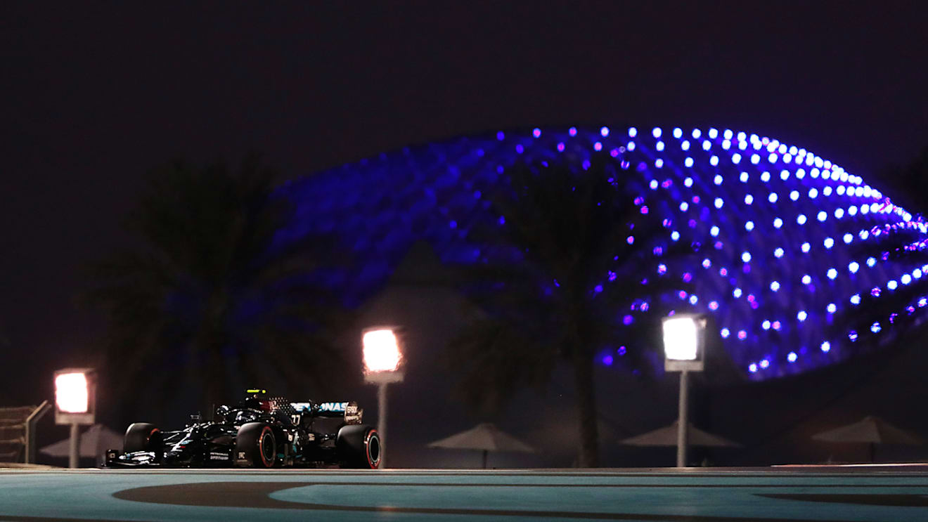 ABU DHABI, UNITED ARAB EMIRATES - DECEMBER 11: Valtteri Bottas of Finland driving the (77) Mercedes AMG Petronas F1 Team Mercedes W11 on track during practice ahead of the F1 Grand Prix of Abu Dhabi at Yas Marina Circuit on December 11, 2020 in Abu Dhabi, United Arab Emirates. (Photo by Kamran Jebreili - Pool/Getty Images)