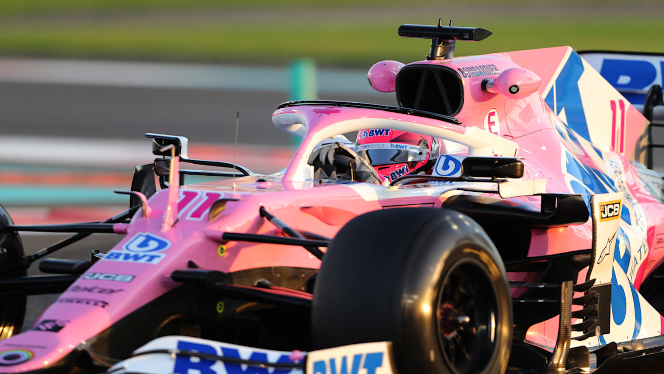 ABU DHABI, UNITED ARAB EMIRATES - DECEMBER 11: Sergio Perez of Mexico driving the (11) Racing Point RP20 Mercedes on track during practice ahead of the F1 Grand Prix of Abu Dhabi at Yas Marina Circuit on December 11, 2020 in Abu Dhabi, United Arab Emirates. (Photo by Kamran Jebreili - Pool/Getty Images)