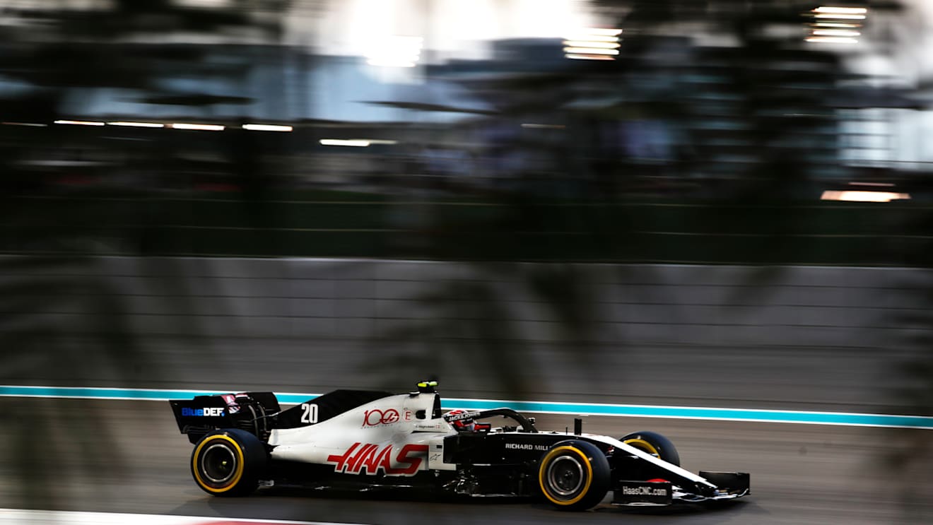 ABU DHABI, UNITED ARAB EMIRATES - DECEMBER 11: Kevin Magnussen of Denmark driving the (20) Haas F1 Team VF-20 Ferrari on track during practice ahead of the F1 Grand Prix of Abu Dhabi at Yas Marina Circuit on December 11, 2020 in Abu Dhabi, United Arab Emirates. (Photo by Hamad I Mohammed - Pool/Getty Images)