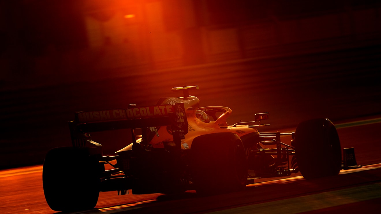 ABU DHABI, UNITED ARAB EMIRATES - DECEMBER 11: Lando Norris of Great Britain driving the (4) McLaren F1 Team MCL35 Renault on track during practice ahead of the F1 Grand Prix of Abu Dhabi at Yas Marina Circuit on December 11, 2020 in Abu Dhabi, United Arab Emirates. (Photo by Clive Mason - Formula 1/Formula 1 via Getty Images)