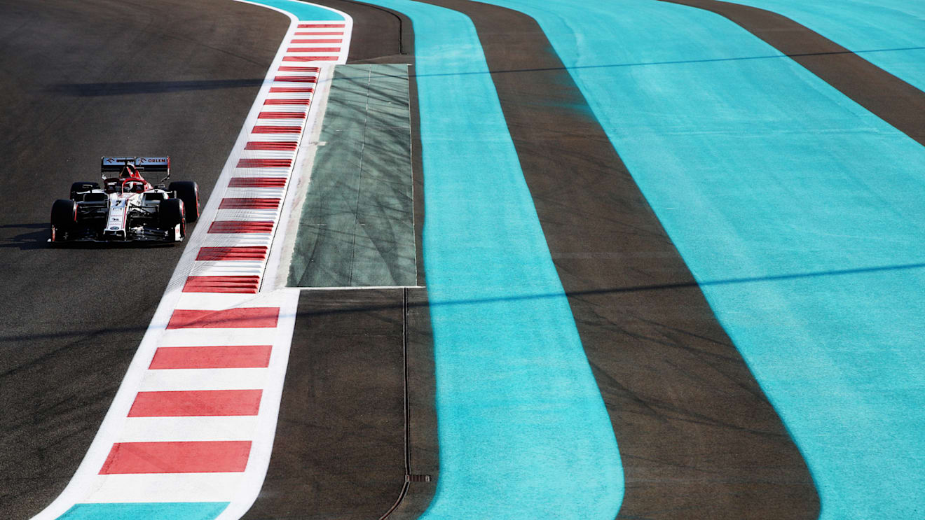 ABU DHABI, UNITED ARAB EMIRATES - DECEMBER 12: Kimi Raikkonen of Finland driving the (7) Alfa Romeo Racing C39 Ferrari on track during final practice ahead of the F1 Grand Prix of Abu Dhabi at Yas Marina Circuit on December 12, 2020 in Abu Dhabi, United Arab Emirates. (Photo by Mark Thompson/Getty Images)