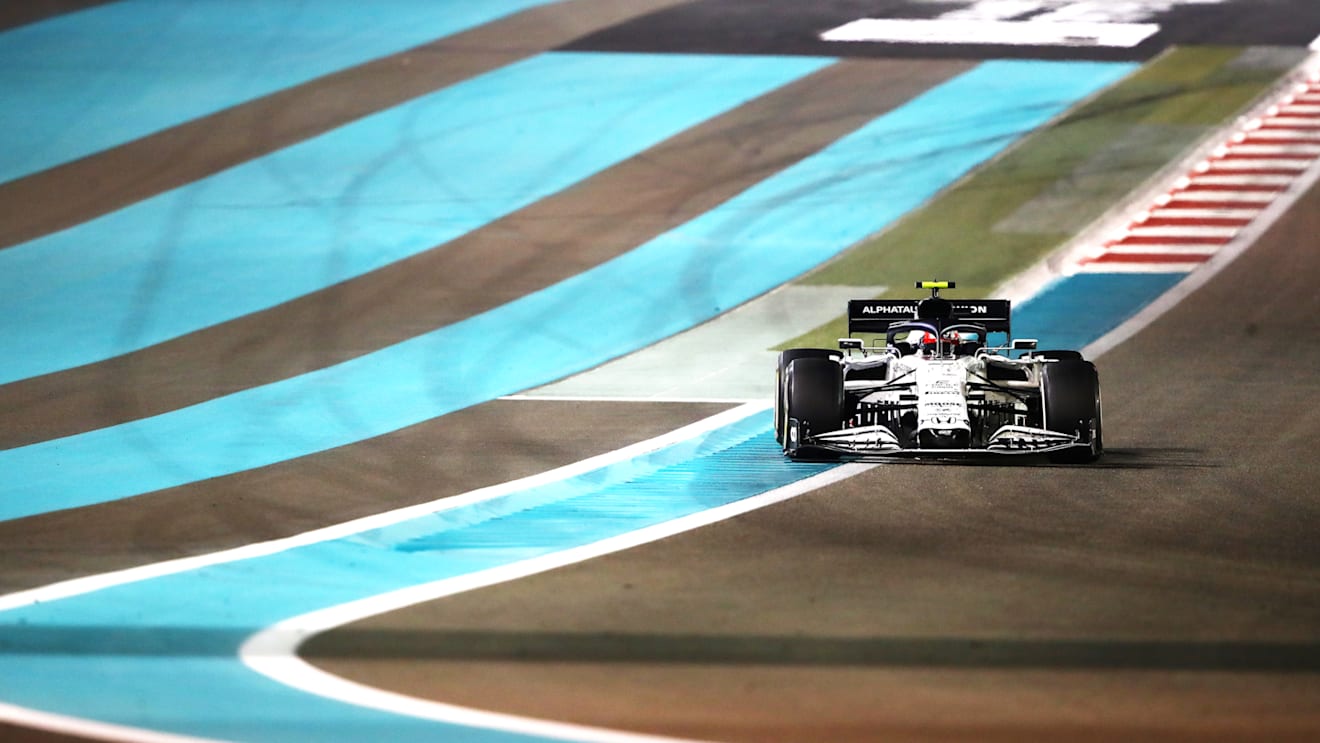 ABU DHABI, UNITED ARAB EMIRATES - DECEMBER 13: Pierre Gasly of France driving the (10) Scuderia AlphaTauri AT01 Honda during the F1 Grand Prix of Abu Dhabi at Yas Marina Circuit on December 13, 2020 in Abu Dhabi, United Arab Emirates. (Photo by Bryn Lennon/Getty Images)