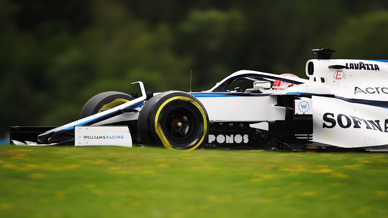 SPIELBERG, AUSTRIA - JULY 03: George Russell of Great Britain driving the (63) Williams Racing FW43 Mercedes on track during practice for the F1 Grand Prix of Austria at Red Bull Ring on July 03, 2020 in Spielberg, Austria. (Photo by Bryn Lennon/Getty Images)