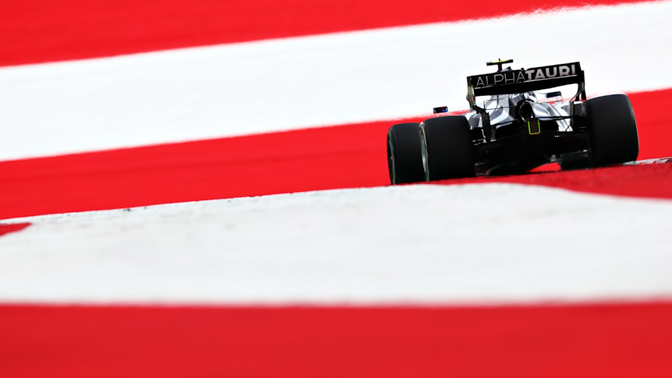 SPIELBERG, AUSTRIA - JULY 03: Pierre Gasly of France driving the (10) Scuderia AlphaTauri AT01 Honda on track during practice for the F1 Grand Prix of Austria at Red Bull Ring on July 03, 2020 in Spielberg, Austria.  (Photo by Dan Istitene - Formula 1/Formula 1 via Getty Images)