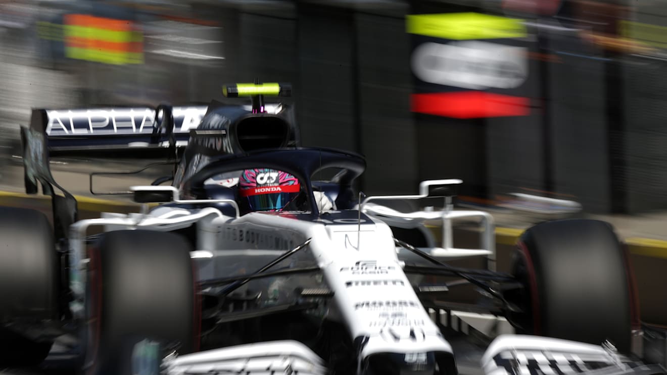 SPIELBERG, AUSTRIA - JULY 04:  Pierre Gasly of France driving the (10) Scuderia AlphaTauri AT01 Honda in the pit lane during qualifying for the Formula One Grand Prix of Austria at Red Bull Ring on July 04, 2020 in Spielberg, Austria. (Photo by Peter Fox/Getty Images)