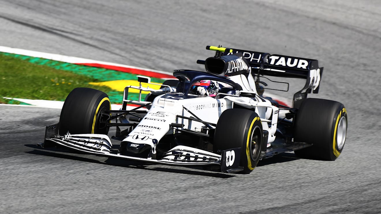 SPIELBERG, AUSTRIA - JULY 05: Pierre Gasly of France driving the (10) Scuderia AlphaTauri AT01 Honda on track during the Formula One Grand Prix of Austria at Red Bull Ring on July 05, 2020 in Spielberg, Austria. (Photo by Mark Thompson/Getty Images)