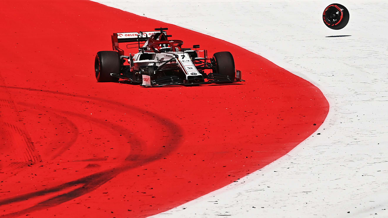 SPIELBERG, AUSTRIA - JULY 05: Kimi Raikkonen of Finland driving the (7) Alfa Romeo Racing C39 Ferrari looks on during the Formula One Grand Prix of Austria at Red Bull Ring on July 05, 2020 in Spielberg, Austria. (Photo by Joe Klamar/Pool via Getty Images)
