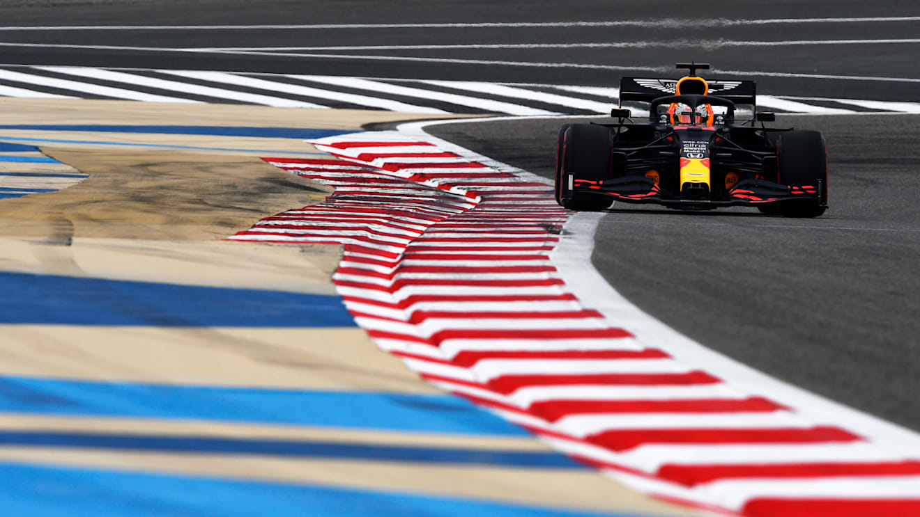 BAHRAIN, BAHRAIN - NOVEMBER 28: Max Verstappen of the Netherlands driving the (33) Aston Martin Red Bull Racing RB16 on track during final practice ahead of the F1 Grand Prix of Bahrain at Bahrain International Circuit on November 28, 2020 in Bahrain, Bahrain. (Photo by Rudy Carezzevoli/Getty Images)