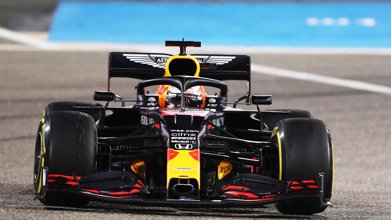 BAHRAIN, BAHRAIN - NOVEMBER 29: Max Verstappen of the Netherlands driving the (33) Aston Martin Red Bull Racing RB16 on track during the F1 Grand Prix of Bahrain at Bahrain International Circuit on November 29, 2020 in Bahrain, Bahrain. (Photo by Kamran Jebreili - Pool/Getty Images)