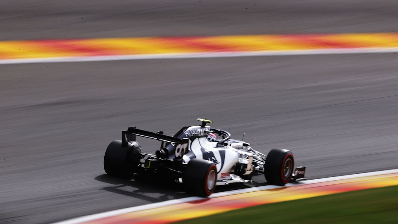 SPA, BELGIUM - AUGUST 28: Pierre Gasly of France driving the (10) Scuderia AlphaTauri AT01 Honda on track during practice for the F1 Grand Prix of Belgium at Circuit de Spa-Francorchamps on August 28, 2020 in Spa, Belgium. (Photo by Lars Baron/Getty Images)