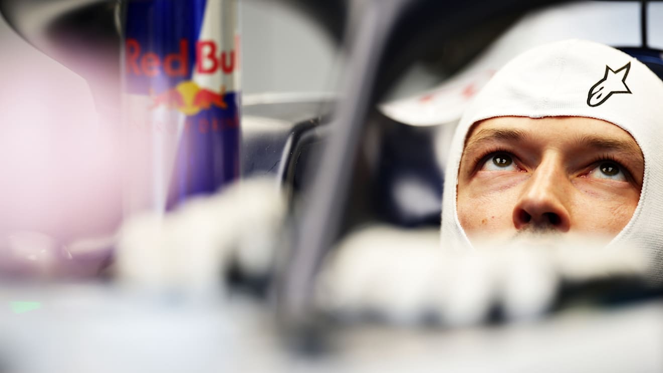 SPA, BELGIUM - AUGUST 28: Daniil Kvyat of Russia and Scuderia AlphaTauri prepares to drive in the garage during practice for the F1 Grand Prix of Belgium at Circuit de Spa-Francorchamps on August 28, 2020 in Spa, Belgium. (Photo by Peter Fox/Getty Images)
