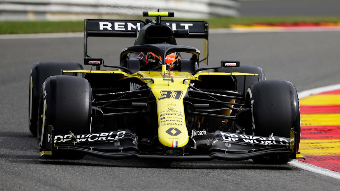 SPA, BELGIUM - AUGUST 28: Esteban Ocon of France driving the (31) Renault Sport Formula One Team RS20 on track during practice for the F1 Grand Prix of Belgium at Circuit de Spa-Francorchamps on August 28, 2020 in Spa, Belgium. (Photo by Stephanie Lecocq/Pool via Getty Images)