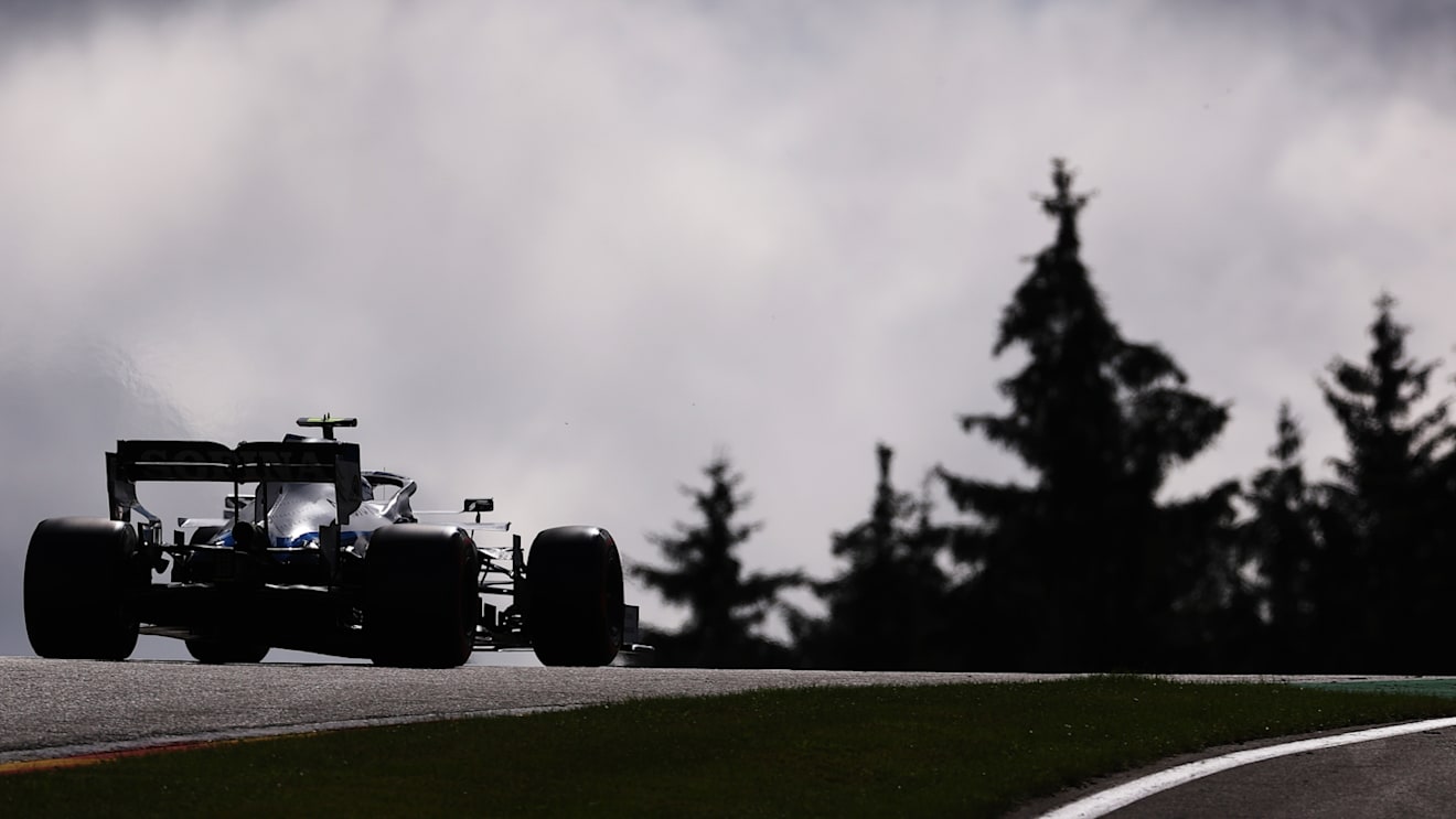 SPA, BELGIUM - AUGUST 29: Nicholas Latifi of Canada driving the (6) Williams Racing FW43 Mercedes drives on track during final practice for the F1 Grand Prix of Belgium at Circuit de Spa-Francorchamps on August 29, 2020 in Spa, Belgium. (Photo by Lars Baron/Getty Images)