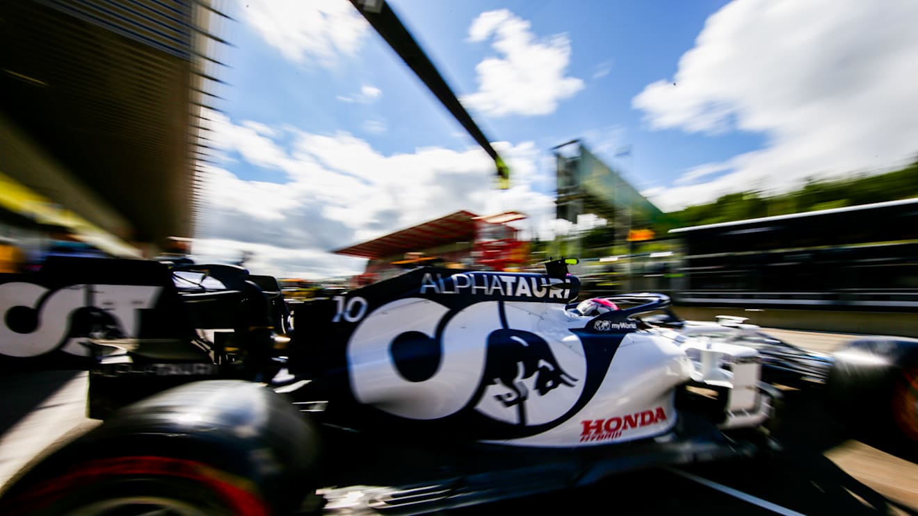 SPA, BELGIUM - AUGUST 29: Pierre Gasly of Scuderia AlphaTauri and France  during final practice for the F1 Grand Prix of Belgium at Circuit de Spa-Francorchamps on August 29, 2020 in Spa, Belgium. (Photo by Peter Fox/Getty Images)