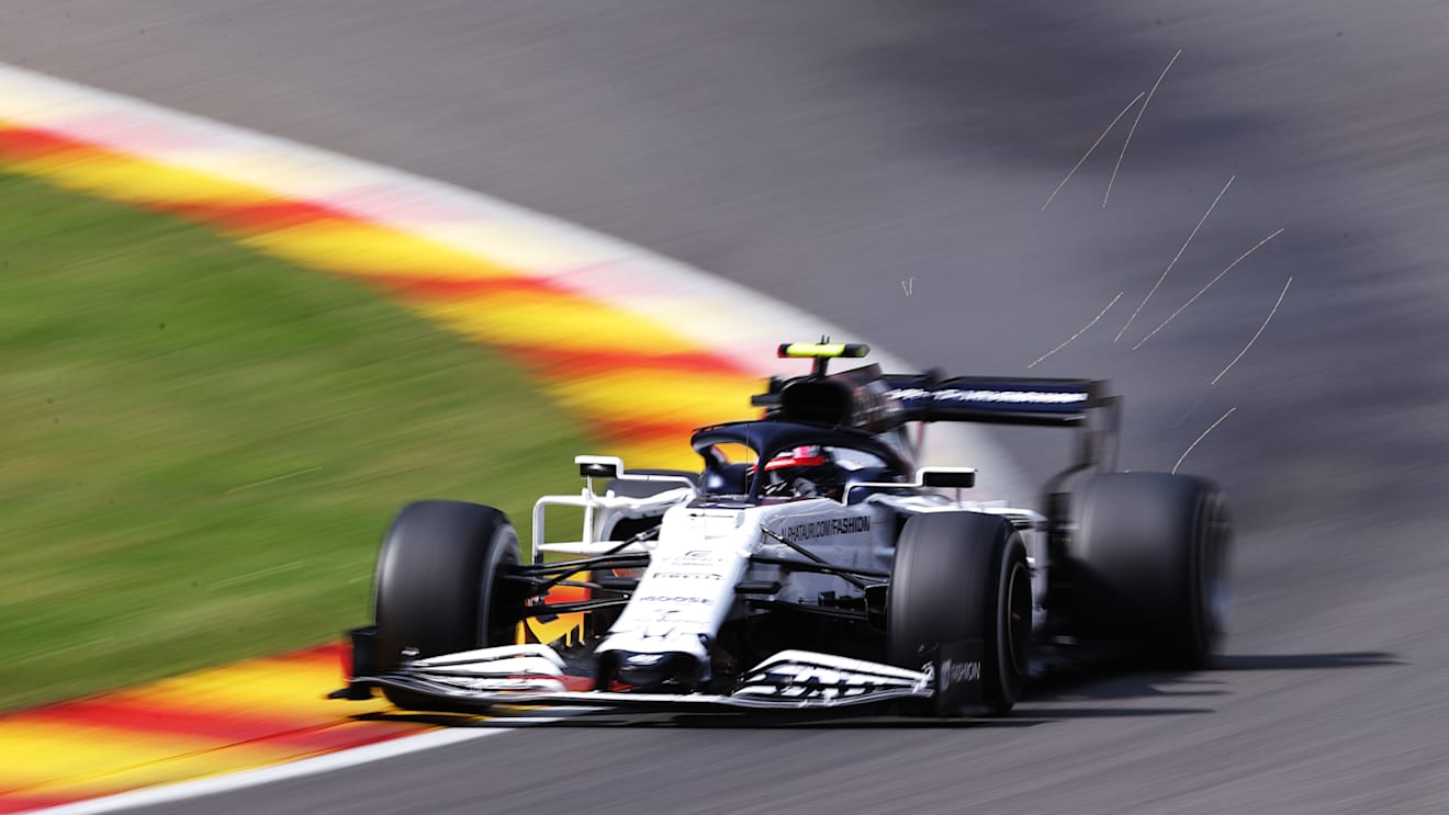 SPA, BELGIUM - AUGUST 30: Pierre Gasly of France driving the (10) Scuderia AlphaTauri AT01 Honda on track during the F1 Grand Prix of Belgium at Circuit de Spa-Francorchamps on August 30, 2020 in Spa, Belgium. (Photo by Lars Baron/Getty Images)