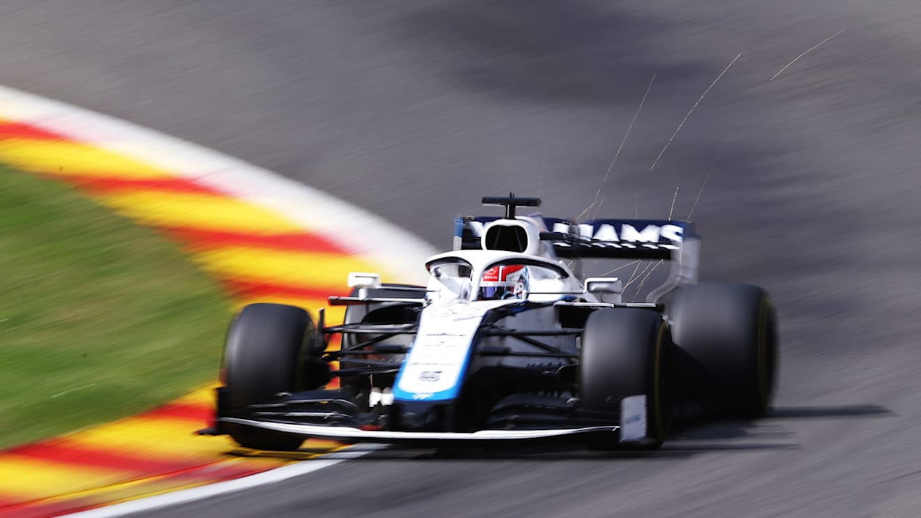 SPA, BELGIUM - AUGUST 30: George Russell of Great Britain driving the (63) Williams Racing FW43 Mercedes on track during the F1 Grand Prix of Belgium at Circuit de Spa-Francorchamps on August 30, 2020 in Spa, Belgium. (Photo by Lars Baron/Getty Images)