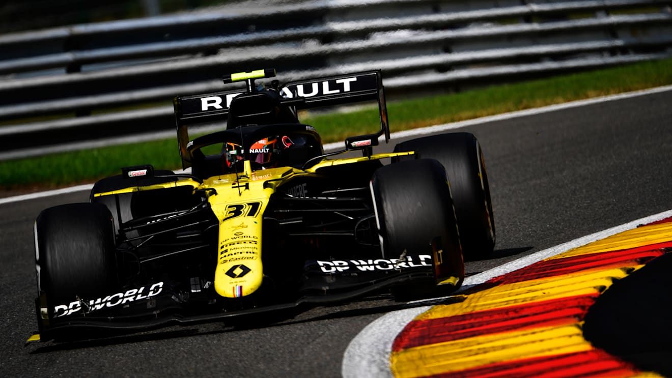 SPA, BELGIUM - AUGUST 30: Esteban Ocon of France driving the (31) Renault Sport Formula One Team RS20 on track during the F1 Grand Prix of Belgium at Circuit de Spa-Francorchamps on August 30, 2020 in Spa, Belgium. (Photo by John Thuys/Pool via Getty Images)