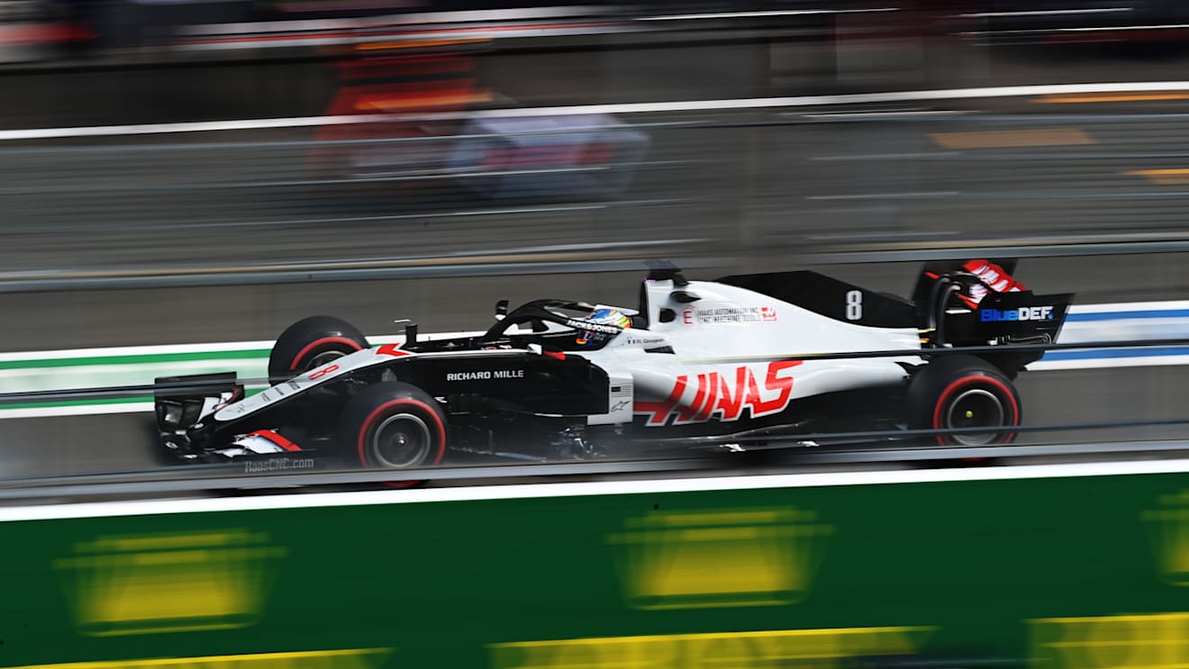 SPA, BELGIUM - AUGUST 30: Romain Grosjean of France driving the (8) Haas F1 Team VF-20 Ferrari on track during the F1 Grand Prix of Belgium at Circuit de Spa-Francorchamps on August 30, 2020 in Spa, Belgium. (Photo by Clive Mason - Formula 1/Formula 1 via Getty Images)