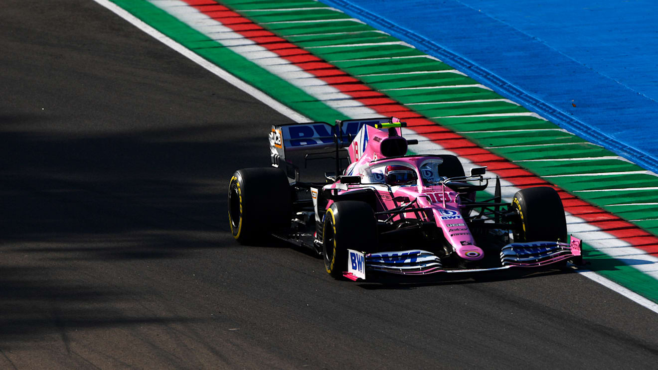 IMOLA, ITALY - OCTOBER 31: Lance Stroll of Canada driving the (18) Racing Point RP20 Mercedes on track during practice ahead of the F1 Grand Prix of Emilia Romagna at Autodromo Enzo e Dino Ferrari on October 31, 2020 in Imola, Italy. (Photo by Rudy Carezzevoli/Getty Images)