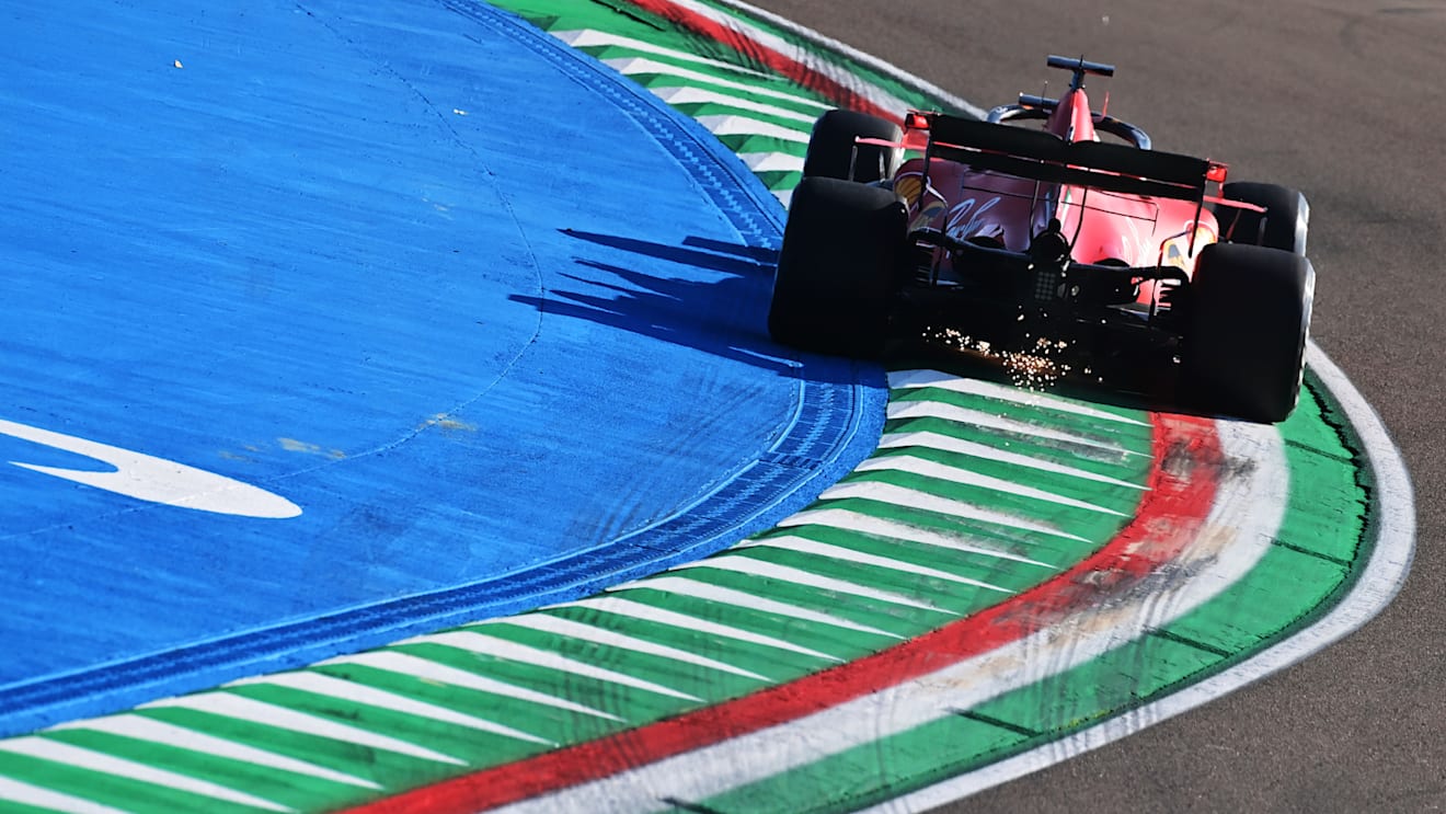 IMOLA, ITALY - OCTOBER 31: Sebastian Vettel of Germany driving the (5) Scuderia Ferrari SF1000 on track during practice ahead of the F1 Grand Prix of Emilia Romagna at Autodromo Enzo e Dino Ferrari on October 31, 2020 in Imola, Italy. (Photo by Miguel Medina - Pool/Getty Images)