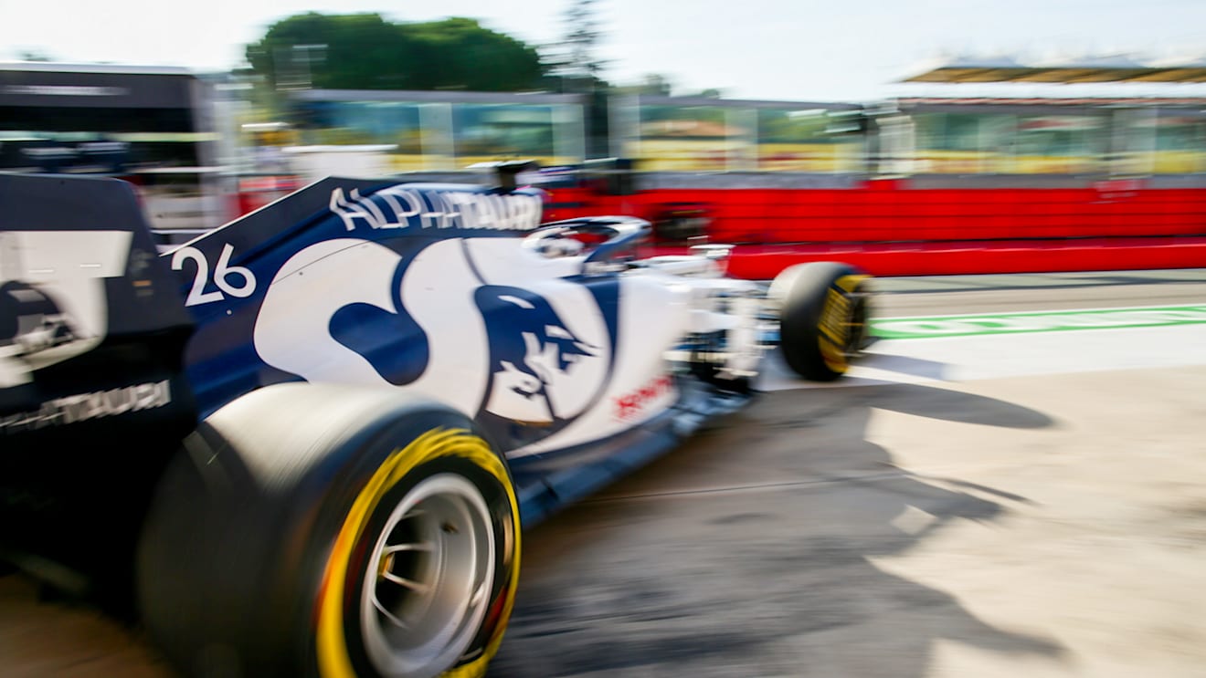 IMOLA, ITALY - OCTOBER 31: Daniil Kvyat of Scuderia AlphaTauri and Russia  during practice ahead of the F1 Grand Prix of Emilia Romagna at Autodromo Enzo e Dino Ferrari on October 31, 2020 in Imola, Italy. (Photo by Peter Fox/Getty Images)