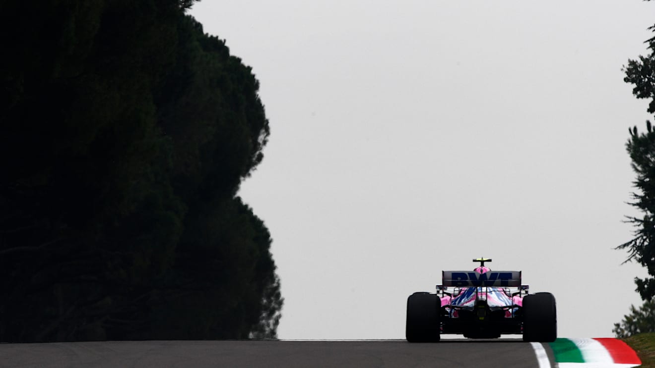 IMOLA, ITALY - NOVEMBER 01: Lance Stroll of Canada driving the (18) Racing Point RP20 Mercedes on track during the F1 Grand Prix of Emilia Romagna at Autodromo Enzo e Dino Ferrari on November 01, 2020 in Imola, Italy. (Photo by Rudy Carezzevoli/Getty Images)