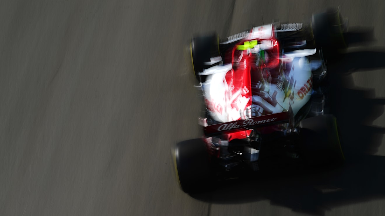 NUERBURG, GERMANY - OCTOBER 10: Antonio Giovinazzi of Italy driving the (99) Alfa Romeo Racing C39 Ferrari during final practice ahead of the F1 Eifel Grand Prix at Nuerburgring on October 10, 2020 in Nuerburg, Germany. (Photo by Mario Renzi - Formula 1/Formula 1 via Getty Images)