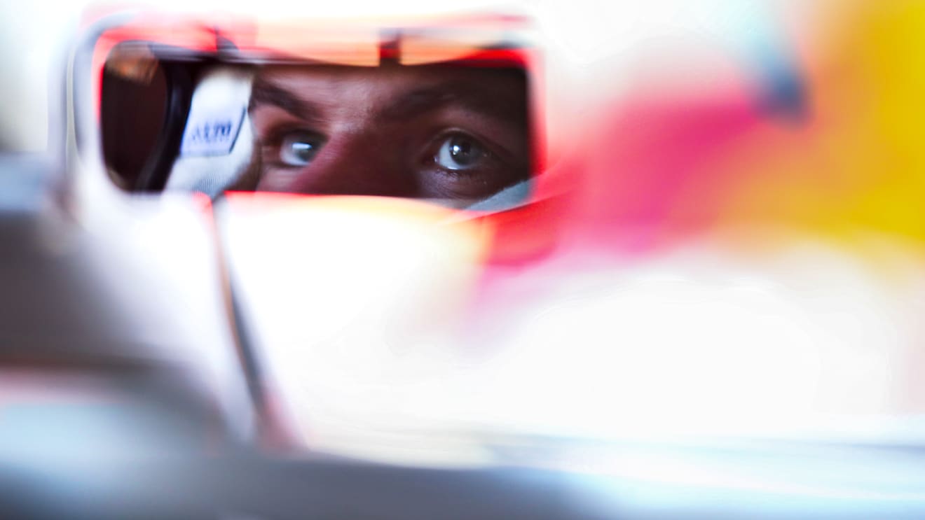 NUERBURG, GERMANY - OCTOBER 10: A reflection in the wing mirror as Max Verstappen of Netherlands and Red Bull Racing looks on from his car during qualifying ahead of the F1 Eifel Grand Prix at Nuerburgring on October 10, 2020 in Nuerburg, Germany. (Photo by Mark Thompson/Getty Images)