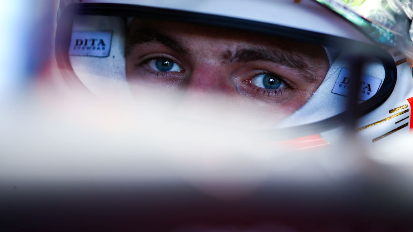 NUERBURG, GERMANY - OCTOBER 10: Max Verstappen of Netherlands and Red Bull Racing looks on in the garage during qualifying ahead of the F1 Eifel Grand Prix at Nuerburgring on October 10, 2020 in Nuerburg, Germany. (Photo by Mark Thompson/Getty Images)