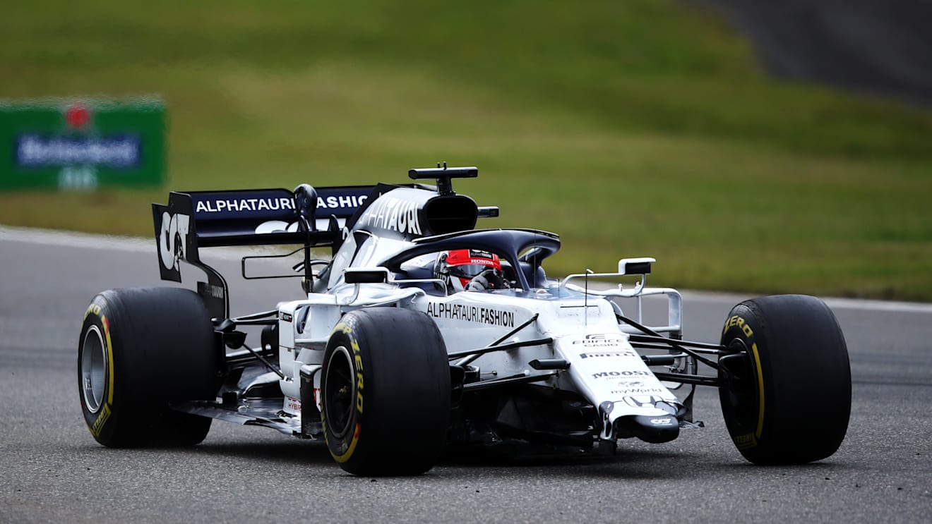 NUERBURG, GERMANY - OCTOBER 11: Daniil Kvyat of Russia driving the (26) Scuderia AlphaTauri AT01 Honda on track during the F1 Eifel Grand Prix at Nuerburgring on October 11, 2020 in Nuerburg, Germany. (Photo by Joe Portlock/Getty Images)