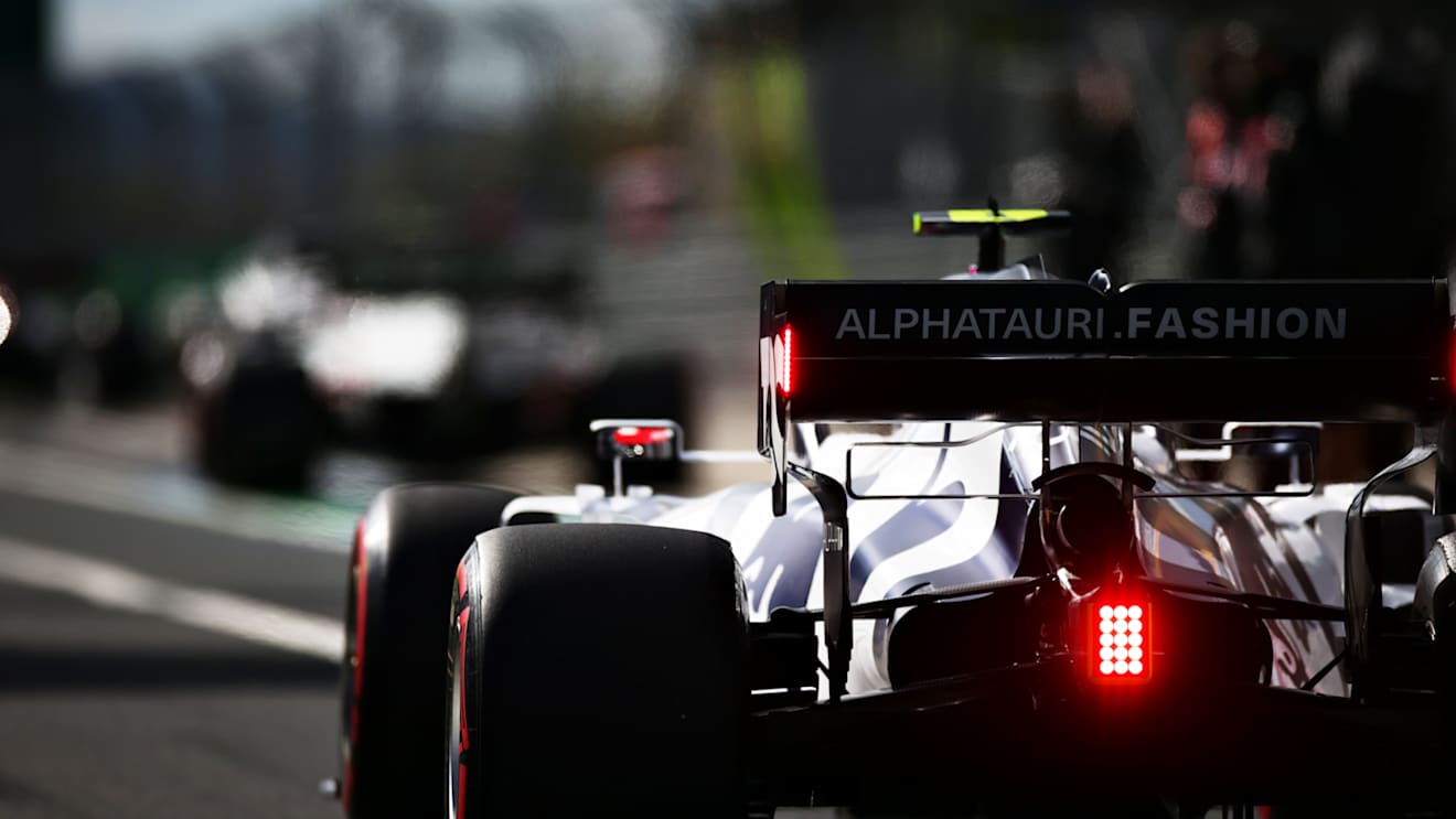 NUERBURG, GERMANY - OCTOBER 11: Pierre Gasly of France driving the (10) Scuderia AlphaTauri AT01 Honda in the Pitlane during the F1 Eifel Grand Prix at Nuerburgring on October 11, 2020 in Nuerburg, Germany. (Photo by Peter Fox/Getty Images)