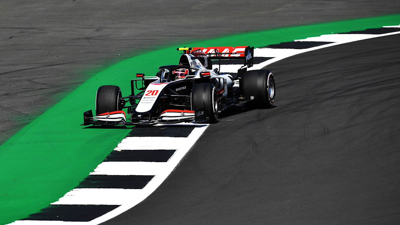 NORTHAMPTON, ENGLAND - JULY 31: Kevin Magnussen of Denmark driving the (20) Haas F1 Team VF-20 Ferrari on track during practice for the F1 Grand Prix of Great Britain at Silverstone on July 31, 2020 in Northampton, England. (Photo by Ben Stansall/Pool via Getty Images)