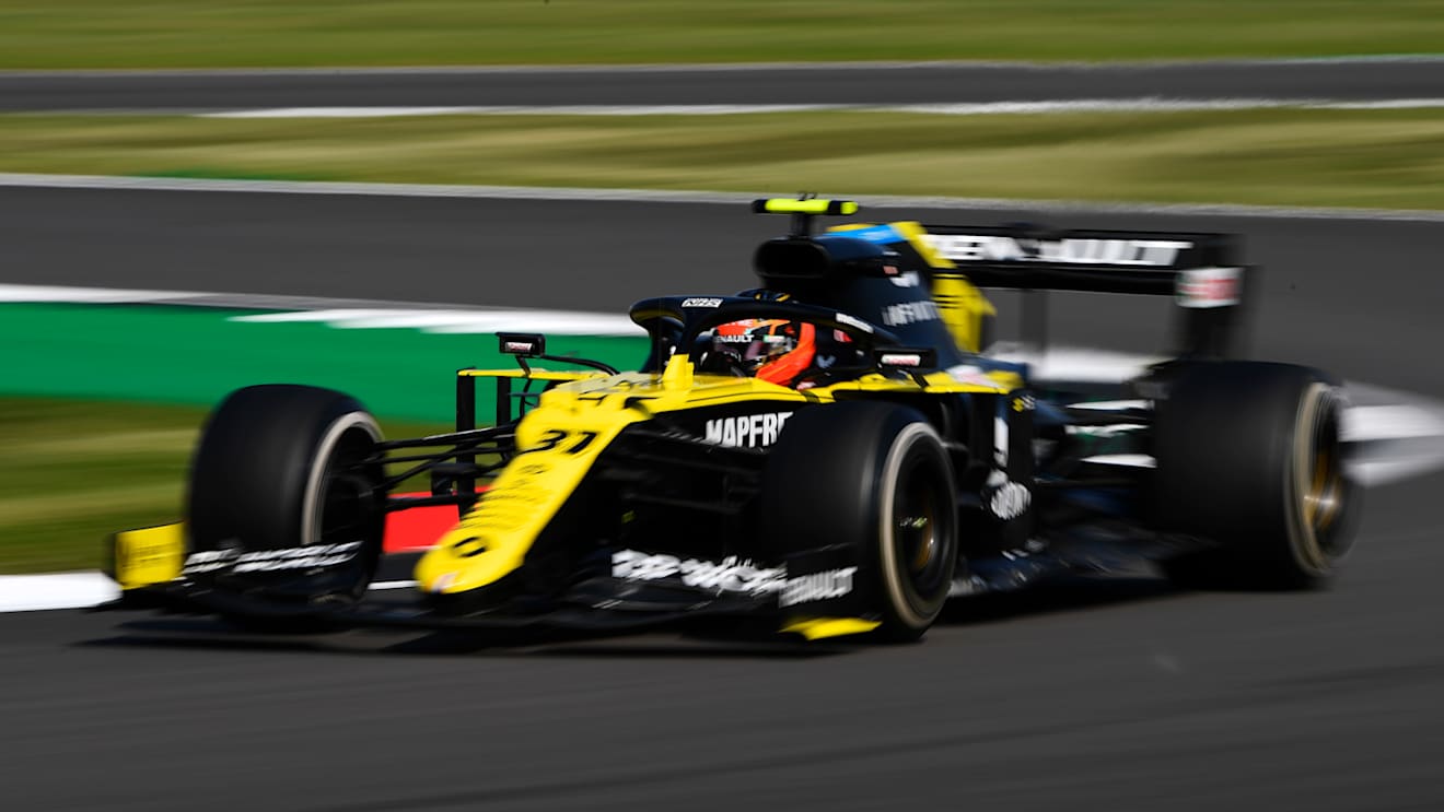 NORTHAMPTON, ENGLAND - JULY 31: Esteban Ocon of France driving the (31) Renault Sport Formula One Team RS20 on track during practice for the F1 Grand Prix of Great Britain at Silverstone on July 31, 2020 in Northampton, England. (Photo by Rudy Carezzevoli/Getty Images)