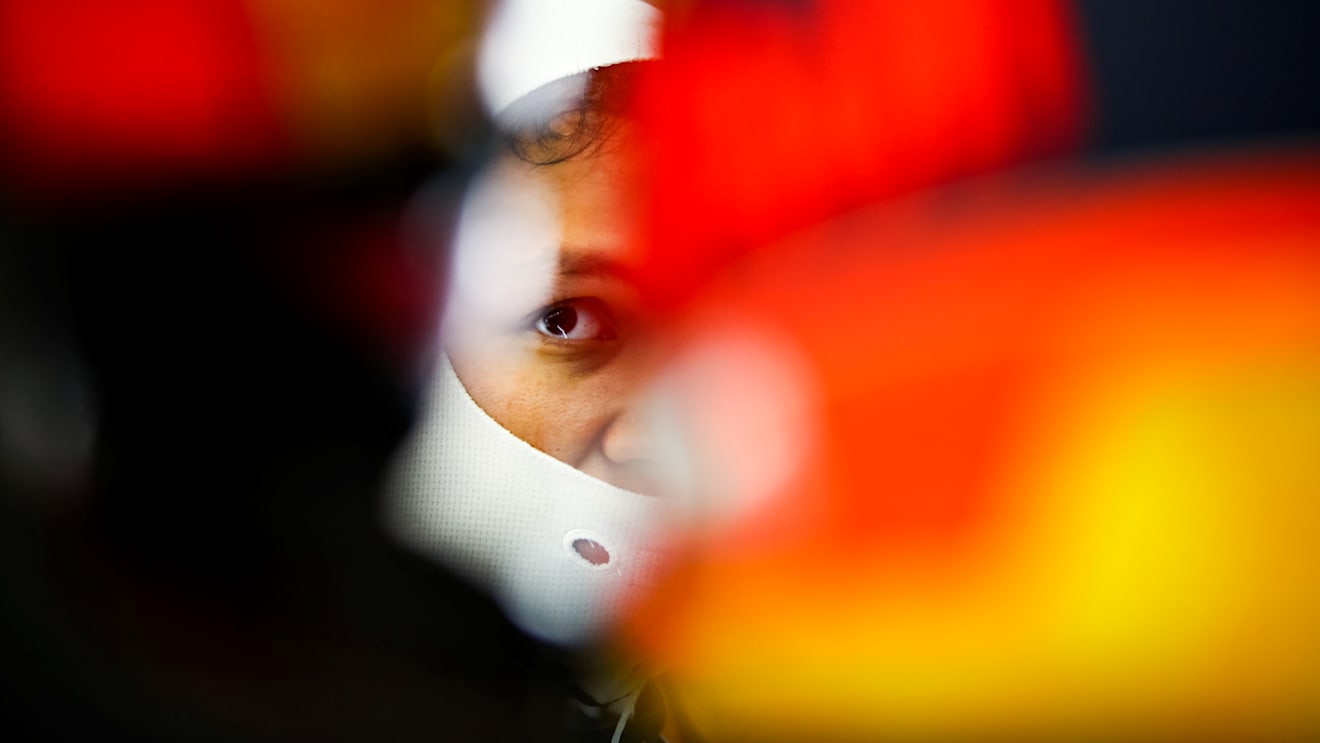 NORTHAMPTON, ENGLAND - AUGUST 01: Alexander Albon of Thailand and Red Bull Racing prepares to drive in the garage during final practice for the F1 Grand Prix of Great Britain at Silverstone on August 01, 2020 in Northampton, England. (Photo by Mark Thompson/Getty Images)