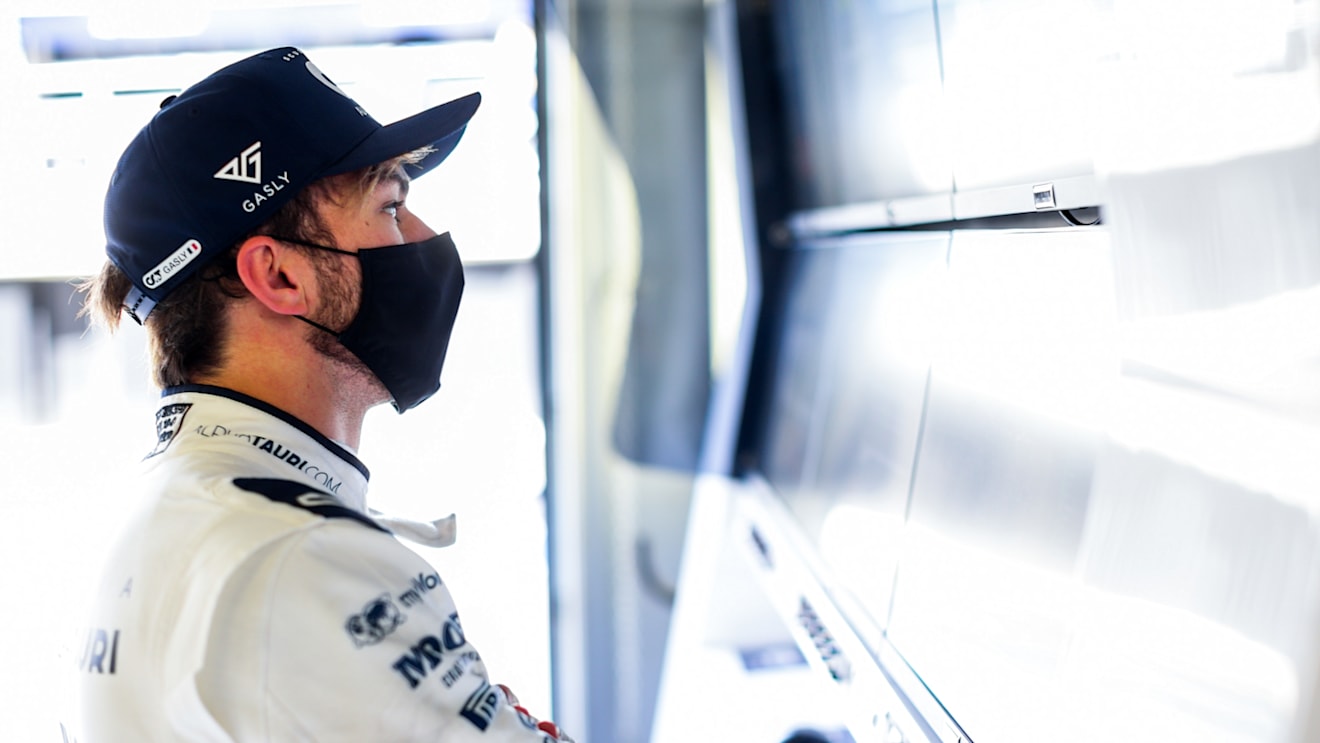 NORTHAMPTON, ENGLAND - AUGUST 01: Pierre Gasly of Scuderia AlphaTauri and France  during qualifying for the F1 Grand Prix of Great Britain at Silverstone on August 01, 2020 in Northampton, England. (Photo by Peter Fox/Getty Images)