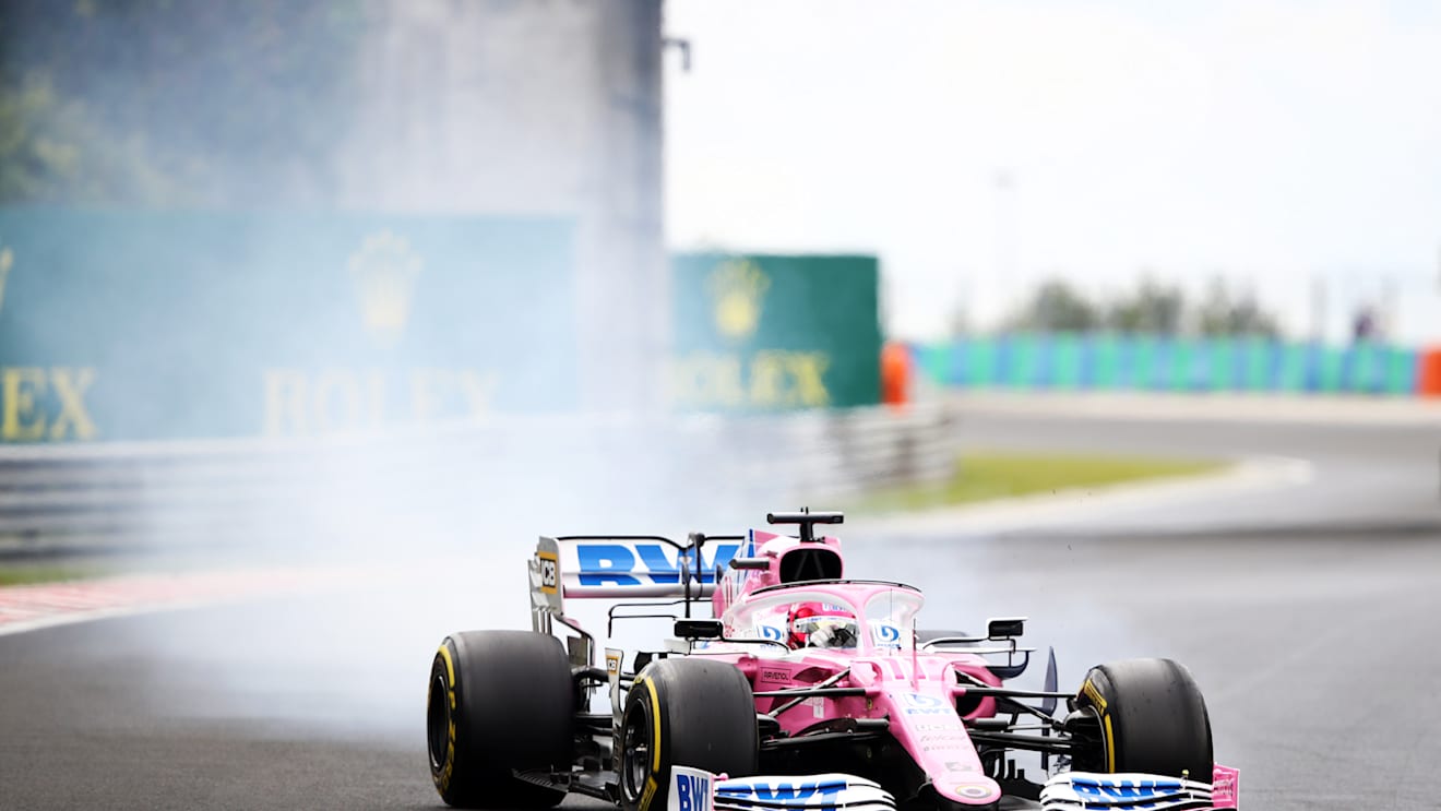 BUDAPEST, HUNGARY - JULY 19: Sergio Perez of Mexico driving the (11) Racing Point RP20 Mercedes on track during the Formula One Grand Prix of Hungary at Hungaroring on July 19, 2020 in Budapest, Hungary. (Photo by Bryn Lennon/Getty Images)