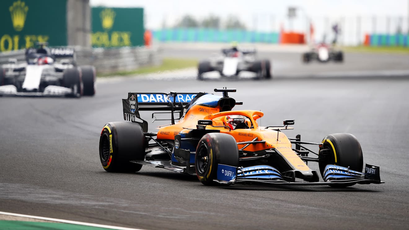 BUDAPEST, HUNGARY - JULY 19: Carlos Sainz of Spain driving the (55) McLaren F1 Team MCL35 Renault on track during the Formula One Grand Prix of Hungary at Hungaroring on July 19, 2020 in Budapest, Hungary. (Photo by Bryn Lennon/Getty Images)