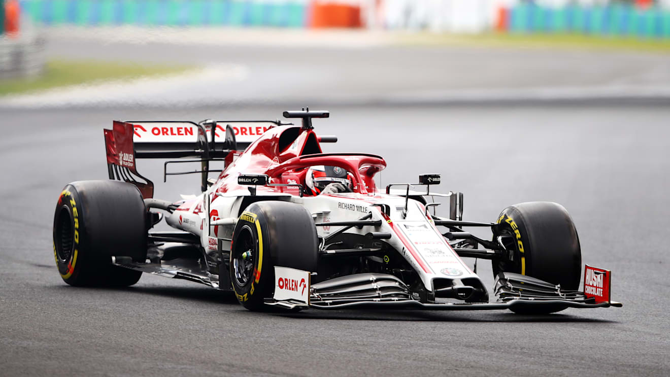 BUDAPEST, HUNGARY - JULY 19: Kimi Raikkonen of Finland driving the (7) Alfa Romeo Racing C39 Ferrari on track during the Formula One Grand Prix of Hungary at Hungaroring on July 19, 2020 in Budapest, Hungary. (Photo by Bryn Lennon/Getty Images)
