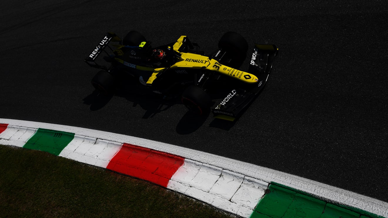 MONZA, ITALY - SEPTEMBER 04: Esteban Ocon of France driving the (31) Renault Sport Formula One Team RS20 during practice for the F1 Grand Prix of Italy at Autodromo di Monza on September 04, 2020 in Monza, Italy. (Photo by Rudy Carezzevoli/Getty Images)