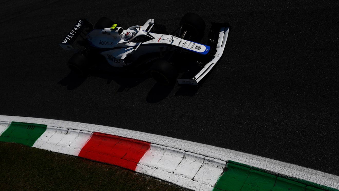 MONZA, ITALY - SEPTEMBER 04: Nicholas Latifi of Canada driving the (6) Williams Racing FW43 Mercedes during practice for the F1 Grand Prix of Italy at Autodromo di Monza on September 04, 2020 in Monza, Italy. (Photo by Rudy Carezzevoli/Getty Images)