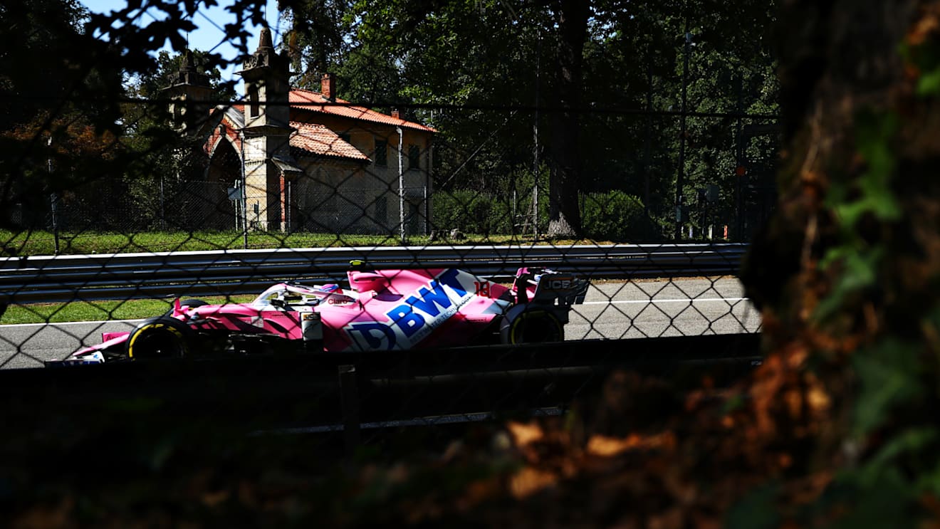 MONZA, ITALY - SEPTEMBER 04: Lance Stroll of Canada driving the (18) Racing Point RP20 Mercedes during practice for the F1 Grand Prix of Italy at Autodromo di Monza on September 04, 2020 in Monza, Italy. (Photo by Dan Istitene - Formula 1/Formula 1 via Getty Images)