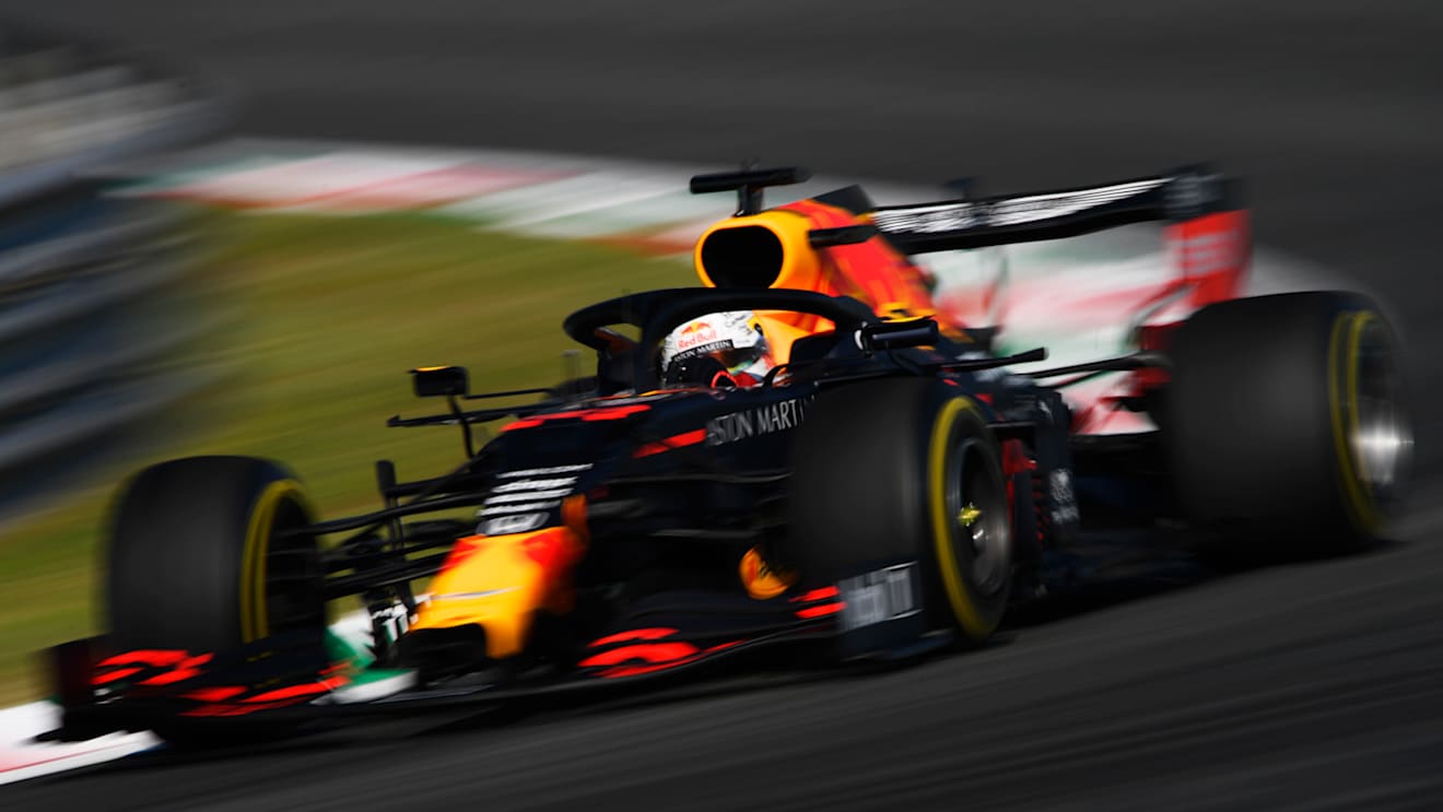 MONZA, ITALY - SEPTEMBER 04: Max Verstappen of the Netherlands driving the (33) Aston Martin Red Bull Racing RB16 on track during practice for the F1 Grand Prix of Italy at Autodromo di Monza on September 04, 2020 in Monza, Italy. (Photo by Rudy Carezzevoli/Getty Images)
