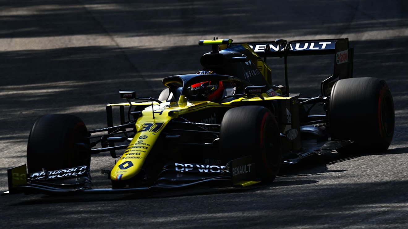 MONZA, ITALY - SEPTEMBER 06: Esteban Ocon of France driving the (31) Renault Sport Formula One Team RS20 on his way to the grid before the F1 Grand Prix of Italy at Autodromo di Monza on September 06, 2020 in Monza, Italy. (Photo by Clive Mason - Formula 1/Formula 1 via Getty Images)