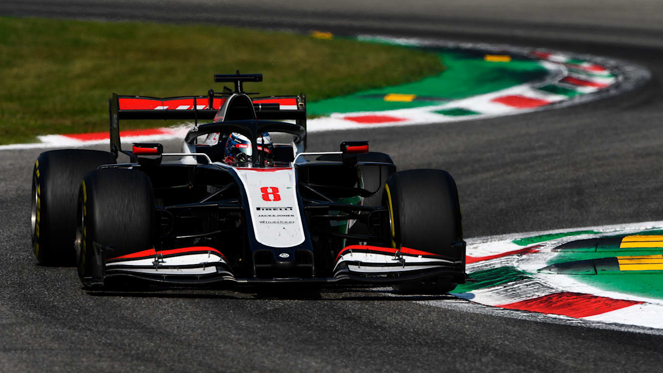 MONZA, ITALY - SEPTEMBER 06: Romain Grosjean of France driving the (8) Haas F1 Team VF-20 Ferrari on track during the F1 Grand Prix of Italy at Autodromo di Monza on September 06, 2020 in Monza, Italy. (Photo by Rudy Carezzevoli/Getty Images)
