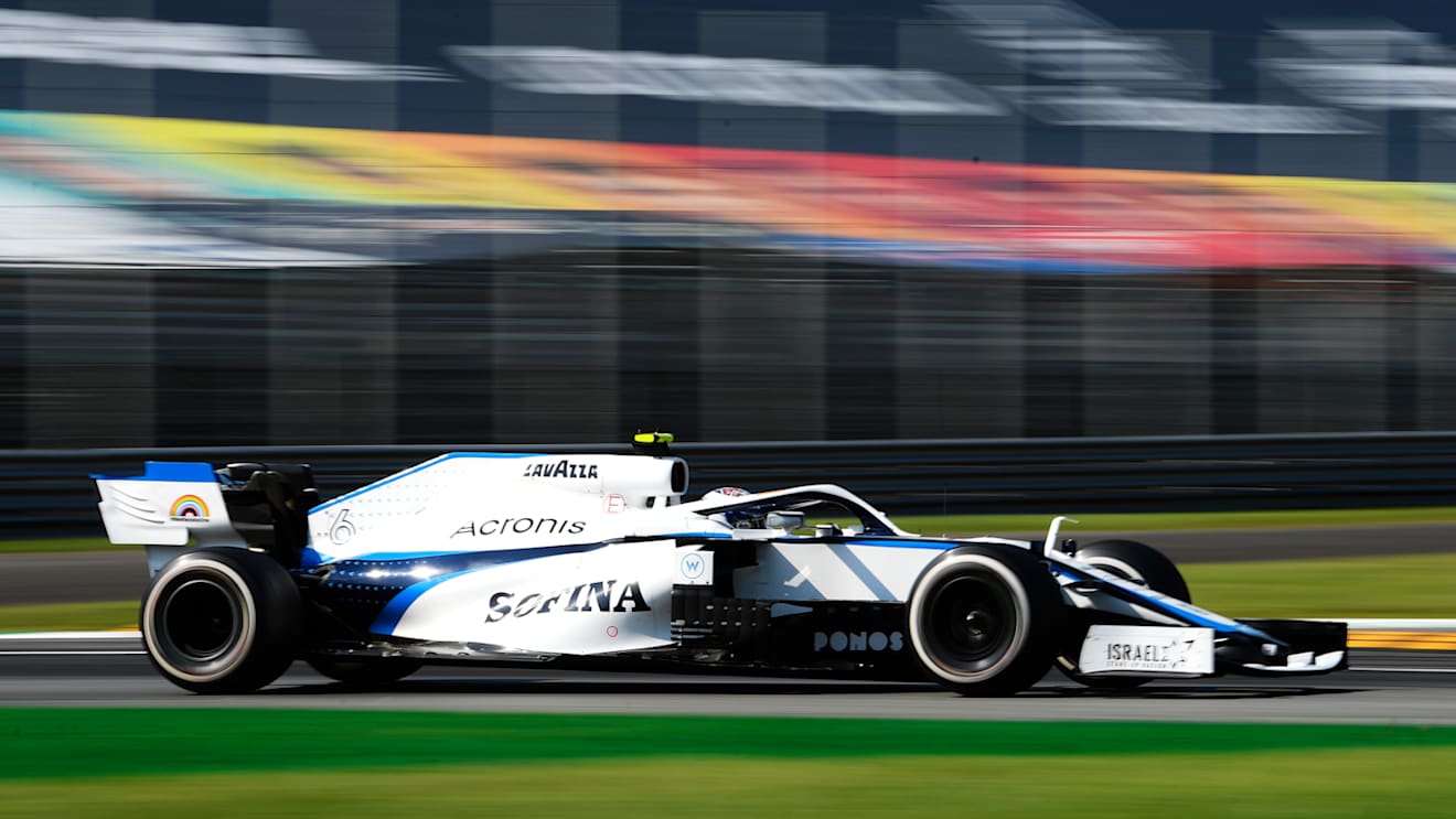 MONZA, ITALY - SEPTEMBER 06: Nicholas Latifi of Canada driving the (6) Williams Racing FW43 Mercedes on track during the F1 Grand Prix of Italy at Autodromo di Monza on September 06, 2020 in Monza, Italy. (Photo by Rudy Carezzevoli/Getty Images)
