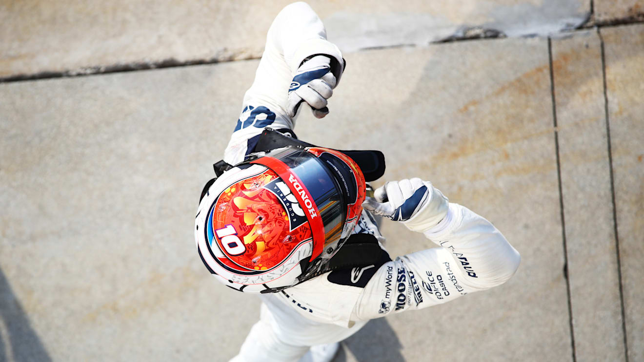 MONZA, ITALY - SEPTEMBER 06: Race winner Pierre Gasly of France and Scuderia AlphaTauri celebrates in parc ferme during the F1 Grand Prix of Italy at Autodromo di Monza on September 06, 2020 in Monza, Italy. (Photo by Mark Thompson/Getty Images)