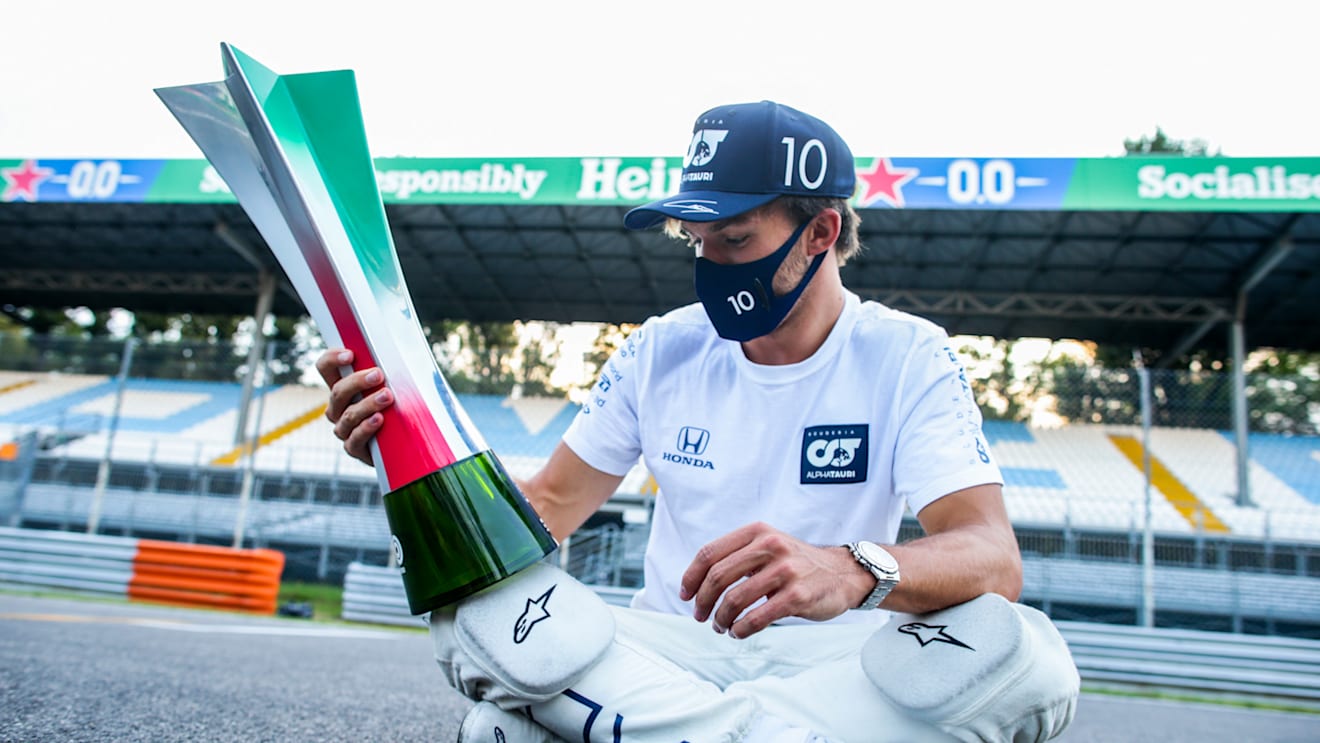 MONZA, ITALY - SEPTEMBER 06: Pierre Gasly of Scuderia AlphaTauri and France  during the F1 Grand Prix of Italy at Autodromo di Monza on September 06, 2020 in Monza, Italy. (Photo by Peter Fox/Getty Images)