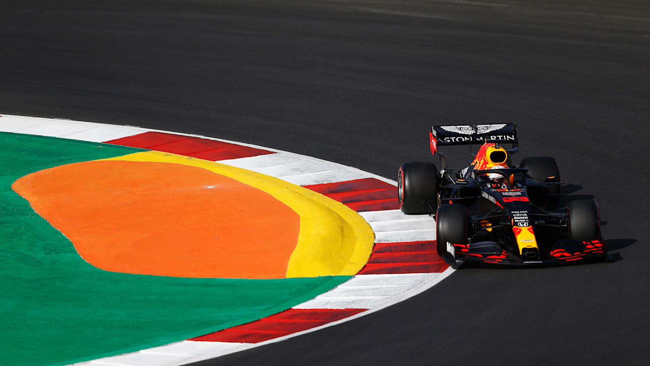 PORTIMAO, PORTUGAL - OCTOBER 24: Max Verstappen of the Netherlands driving the (33) Aston Martin Red Bull Racing RB16 on track during qualifying ahead of the F1 Grand Prix of Portugal at Autodromo Internacional do Algarve on October 24, 2020 in Portimao, Portugal. (Photo by Rafael Marchante - Pool/Getty Images)